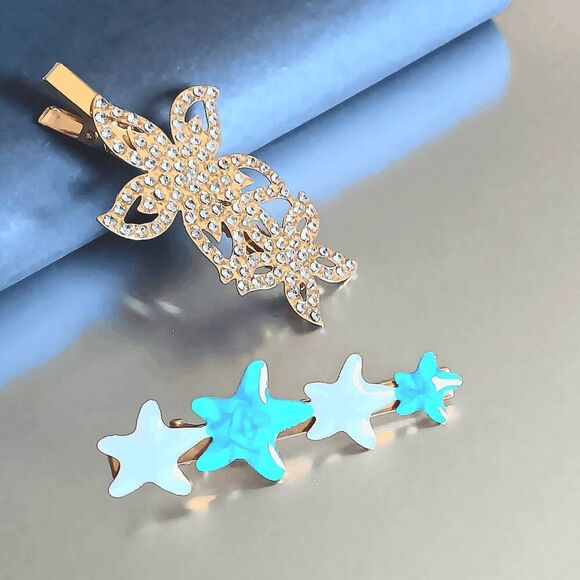 2/$21 Two Piece Star Hair Accessory Set - Picture 1 of 12